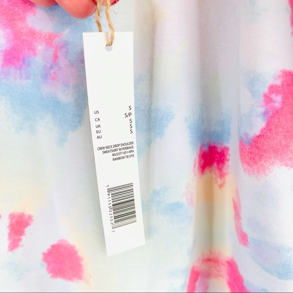 Rae Dunn Love Tie Dye Women’s Sweatshirt Size Small NWT - Picture 8 of 8